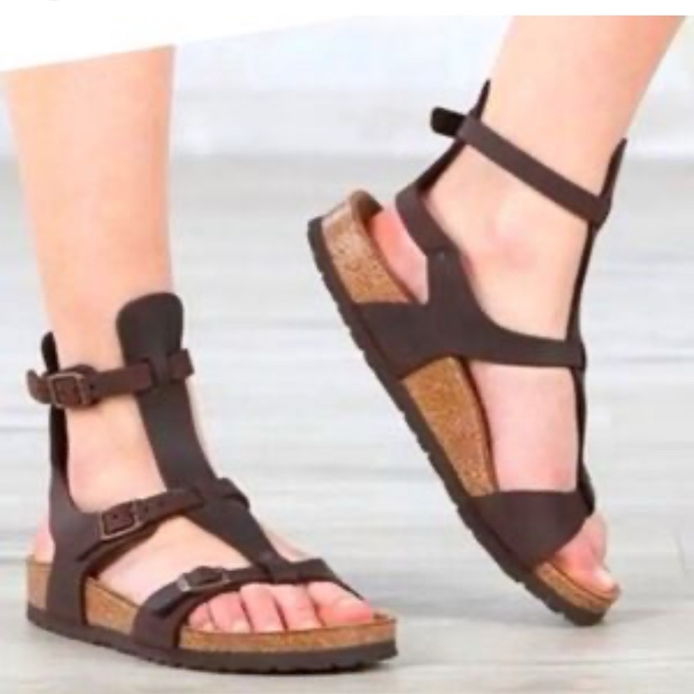 Birkenstock Leather Gladiator Sandals Size 40
